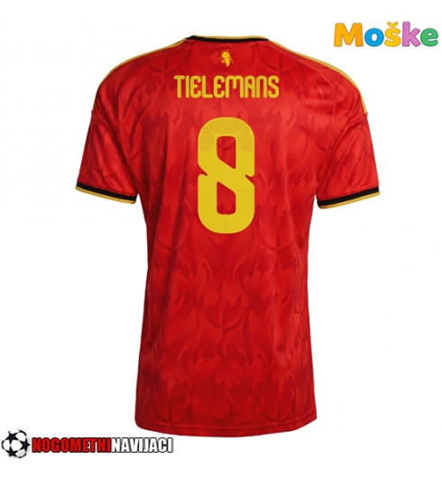 Moške Nogometnih dresov Belgija Youri Tielemans #8 Domači SP 2026 Kratki rokavi Moške Nogometnih dresov Belgija Youri Tielemans #8 Domači SP 2026 Kratki rokavi